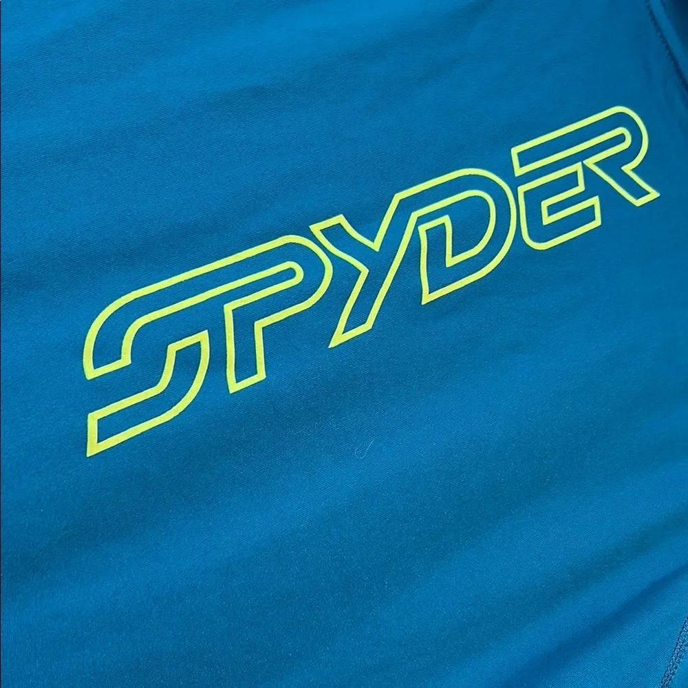 Spyder athletic shirt size Teal Long Sleeve Pullover - Picture 5 of 6